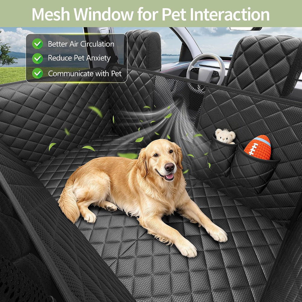 Dog Car Seat Cover for Tesla Model Y, Hard Bottom Back Seat Extender