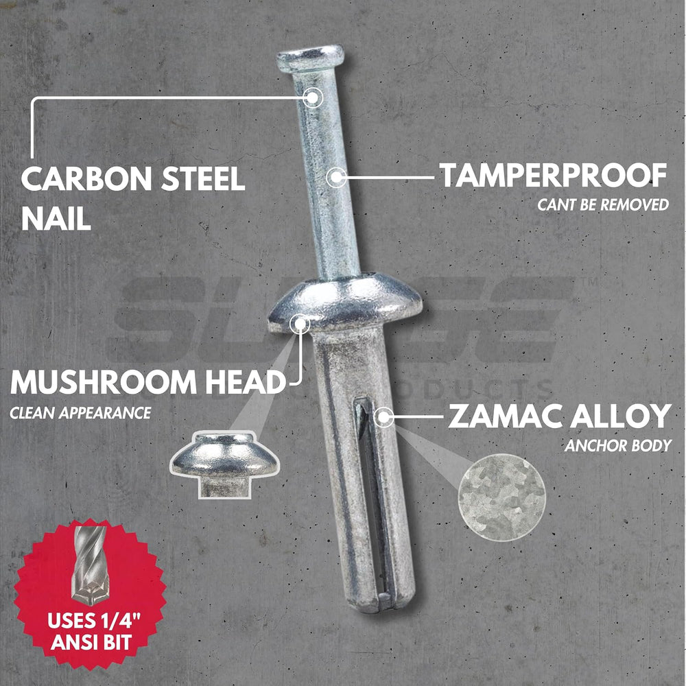 1/4" x 2" Hammer Drive Nail in Concrete Anchor (Box of 100)