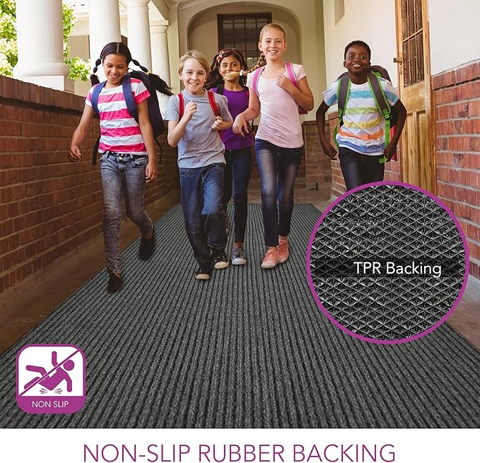 iCustomRug Spartan Weather Warrior Indoor/Outdoor Utility Ribbed Carpet Runner