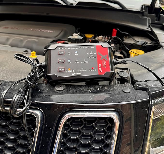 PulseTech XC450 Xtreme Charge 4 AMP Smart Battery Charger Maintainer, Trickle
