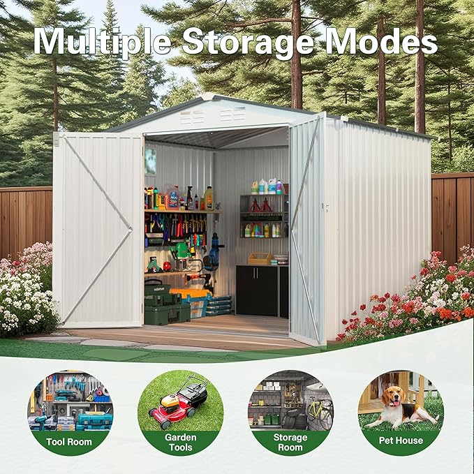 8x6 FT Outdoor Storage Shed