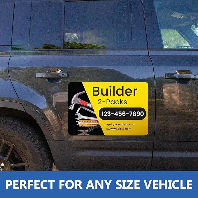 Custom Car Magnet Signs for Businesses 2 pk