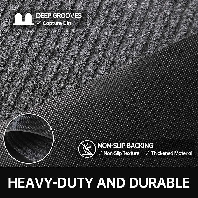 Front Door Mat, Commercial Door Mats Entrance, Low Profile Welcome Mats Non-Slip