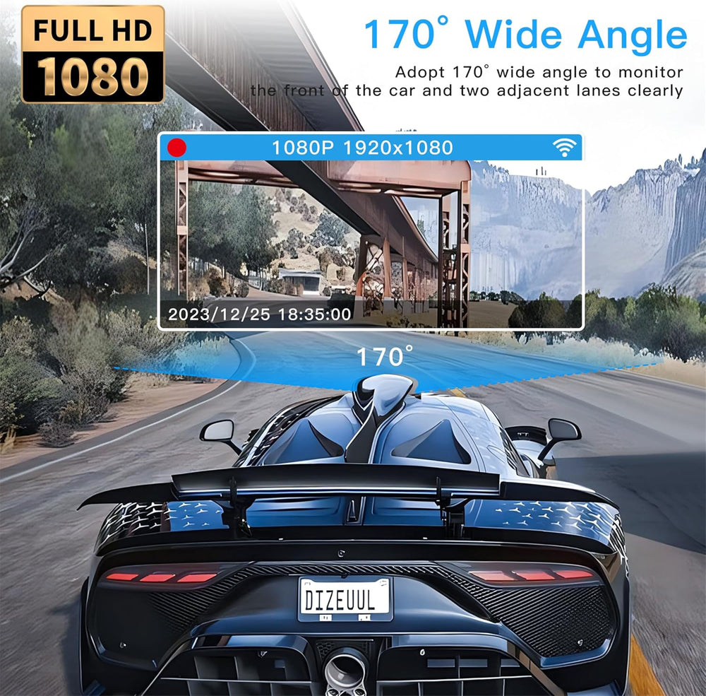 4 Channel Dash Cam 360° View,TOPGOOSE 2K Front and Rear Inside, Left Right Da...