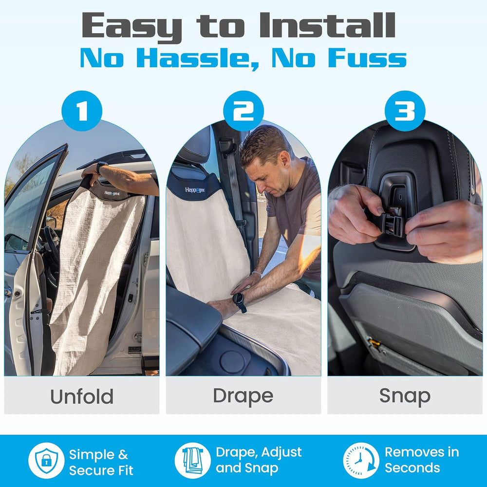 HAPPEGEAR Happeseat Waterproof Car Seat Cover & Protector, Sand