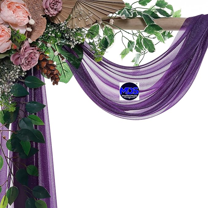 MDS Halloween Chiffon Draping Fabric - 2 Panel, 30" Wide x 50ft Long - S...