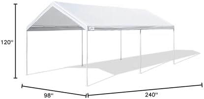 Caravan Canopy D2C20011 Domain Shelters Pro 200 10' x 20' Carport, Up...