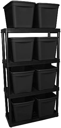 Gracious Living 4 Shelf Fixed Height Ventilated Medium Duty Storage Unit 14 x...