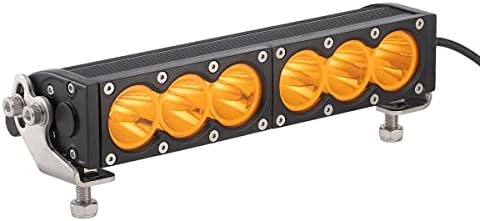 Lightronic Off-Road 10" Single Row LED Light Bar, Amber Long-Range Spot ...