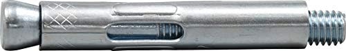 Hillman Sleeve Anchors, 1/2in x 3in, 12 Pack, Silver Zinc