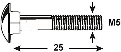 CONNEX KL4110525 Carriage Bolts 603 galv. M5x25, M5 x 25 mm