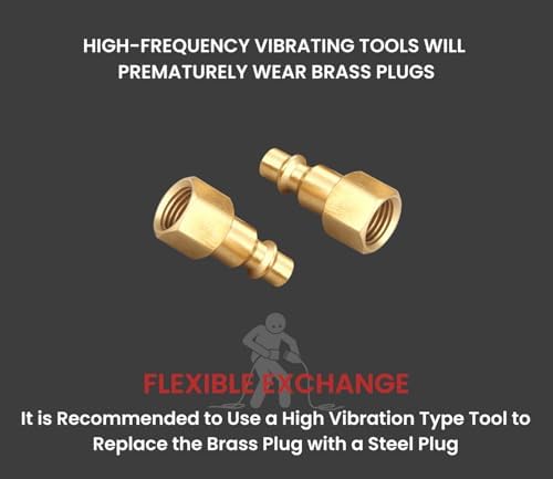 Brass 1/4 Inch NPT High Flow Air Coupler and Plug Kit