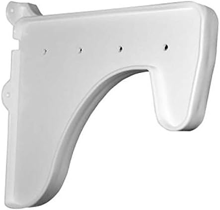 EZ Shelf - 1 End Bracket for Closet Shelf & Rod - White - for Mounting to...