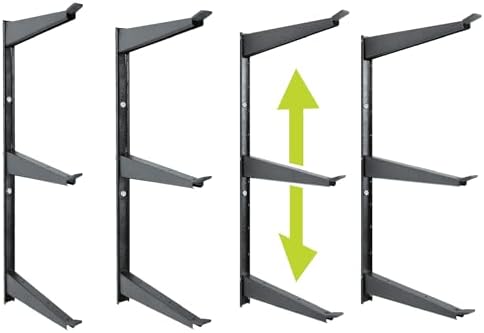 Heavy Duty Wood and Lumber Storage Rack (2-Pack), Holds Up To 960 lbs - Easy to Install Mounted Rack - Steel Construction Storage Solution For Garage, Basement & Pantry by Delta Cycle