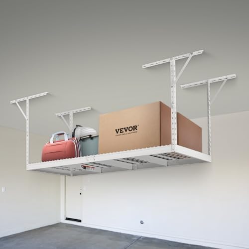 VEVOR Overhead Garage Storage Rack, 3x8 Ceiling Racks, Heavy Duty Adjustable ...