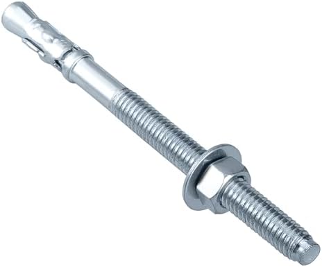 Party Animals 5/8 x 6 Inch Wedge Anchor, 25 PCs Zinc-Plated Industrial Anchor...
