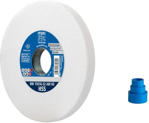 PFERD Vitrified Bench Grinding Wheel - HSS, 6" Diameter, 5/8" Thick...
