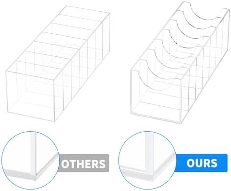 NIUBEE Belt Organizer for Closet, Acrylic Belt Box, Belt Storage, 7 Grids