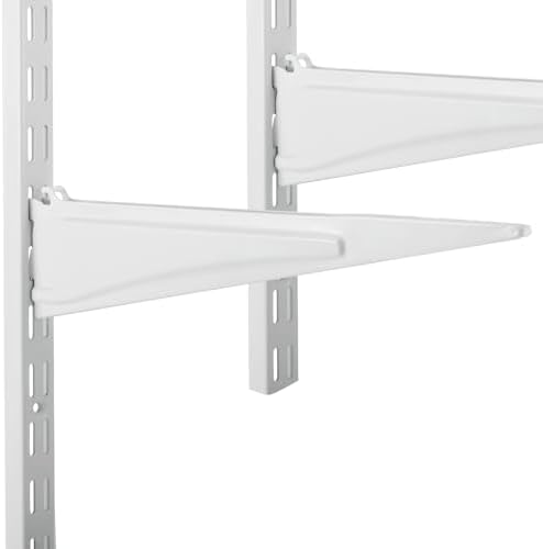 Menkxi 6 Pcs Track Locking Shelf Bracket, 12 Inch