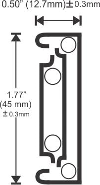 10 Pack Promark 3-Section 100 LB Capacity Full Extension Ball Bearing Side Mo...