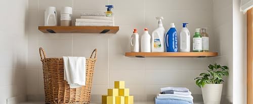 12 Pack - 8 inch Black Hidden L Shelf Bracket (1/5 Inch Thicked) Iron Floatin...