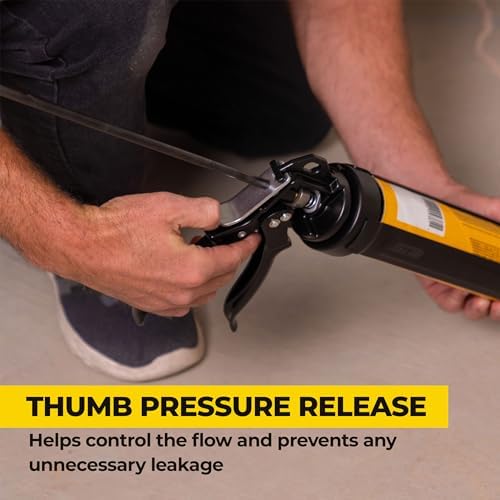 AWF PRO Heavy Duty Caulk Gun 10 oz, 18:1 Thrust Ratio, Pack of 6