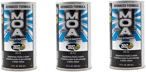3 Cans of BG Motor Oil Additive MOA (Pack of 3)