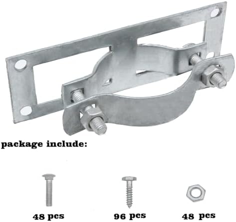 2-3/8"Steel to Wood Fence Brackets,24Pcs Metal Fence Post Brackets