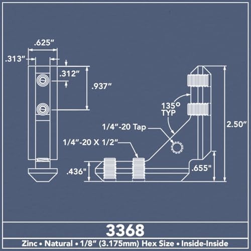 8020, 3368, 15 40 Series 90 Degree Zinc Metal Inside Corner Connector Bracket...