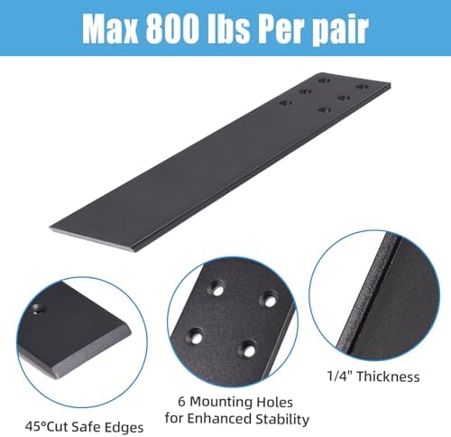 WEKIS 10 Inch Countertop Support Bracket, 3 Pack Solid Iron Heavy Duty Hidden...