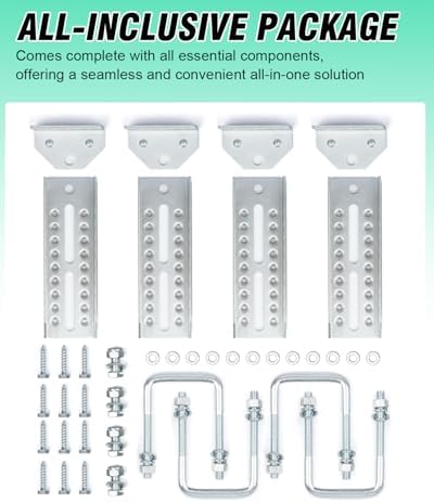 Heavy Duty Boat Trailer Bunk Brackets, 4 PCS 8" Galvanized Swivel Top Bu...
