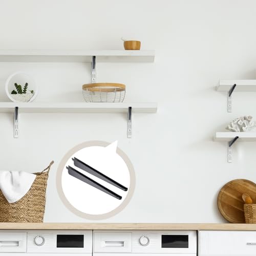 CroBlissful 20 Pcs Adjustable Shelf Brackets for Double Track System Closet O...