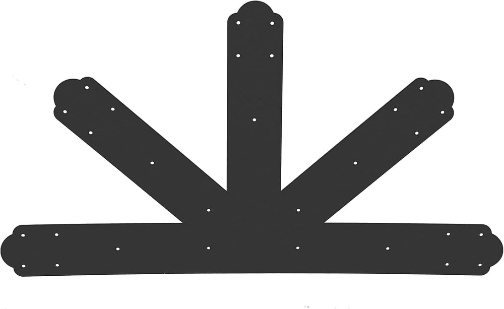 VEVOR Gable Plate, Black Powder-Coated Truss Connector Plates, 12:12 Pitch Ga...