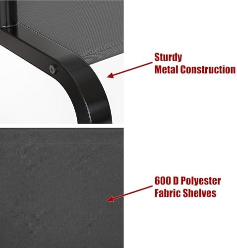 Simple Houseware 30" W Narrow Freestanding Garment Rack with Shelves, Black