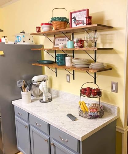 LuckIn 12-Pack Heavy Duty Shelf Bracket, 10 Inch Wall Shelf Brackets Fit for ...