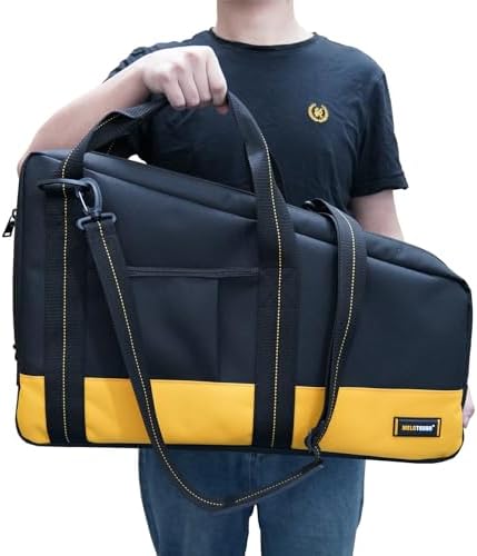 MELOTOUGH Heavy Duty Framing Nail Gun Tool Bag with Extra Storage Pockets Sho...