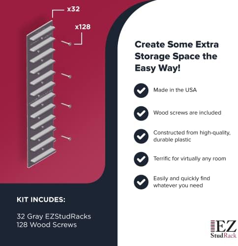 Made in USA | EZStudRack Adjustable Between Stud Shelf Bracket | Shelf Bracke...