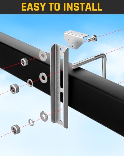 Wyckoff 10" Boat Trailer Bunk Brackets 4-Pack,Heavy Duty Galvanized Swivel