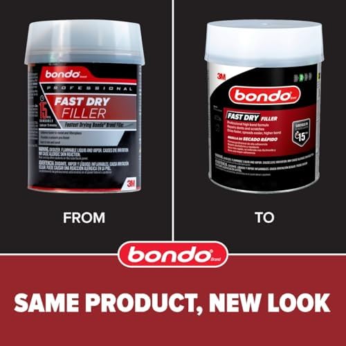 Bondo Fast Dry Filler 6.31 lb with Hardener 2.75 oz, Premium Formula Repairs ...