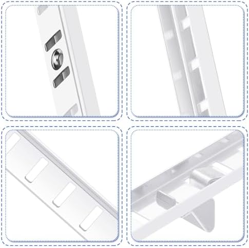 Yaocom 12 Pcs 36 Inch Shelf Pilaster Mortise Mount Pilaster Strip, White