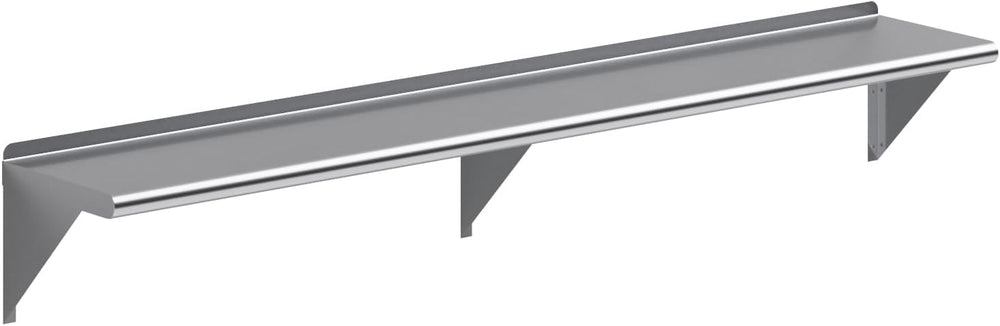 AmGood 72" Long X 12" Deep Stainless Steel Wall Shelf | NSF Certifi...
