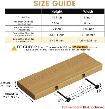 4pcs Wall Shelf Brackets Heavy Duty Floating Shelf Bracket Hidden,Invisible B...