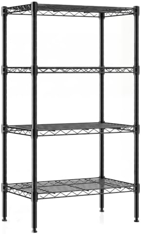 DUMOS 4-Tier Metal Storage Shelves, Shelving Unit, Storage Rack, 23.3" W