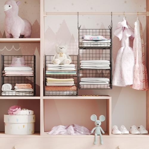 Yuyetuyo 5 Tier Closet Hanging Organizer and Storage Separable Hanging Closet...