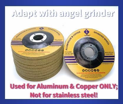 Signi Aluminum Grinding Wheel 4 1/2 for Aluminum Copper Non-Ferrous 10 Pack (...