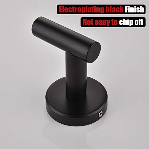 JQK Black Bathroom Towel Hook, Coat Robe Clothes Hook for Bathroom Kitchen Ga...