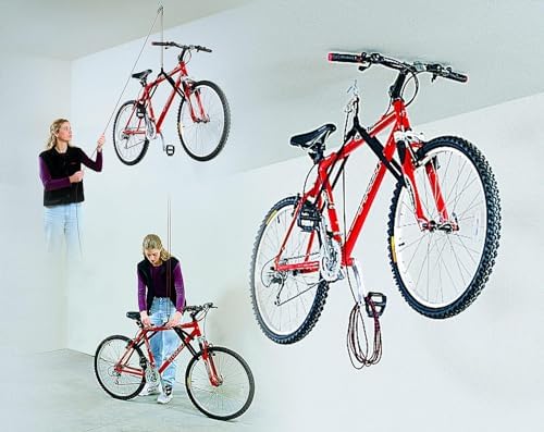 HARKEN Hoister Ceiling Mounted Garage Storage Pulley System Racks for Bikes, ...