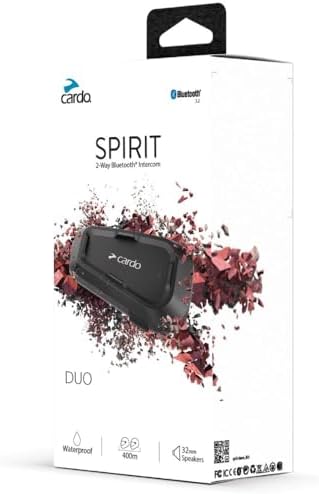 Cardo Systems Spirit Motorcycle Bluetooth Communication Headset - Black, Dual...