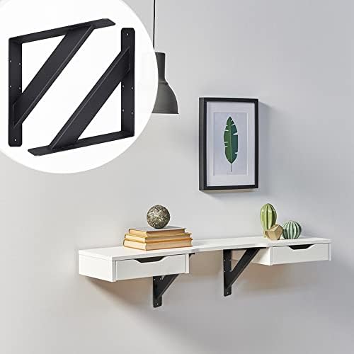 2Pcs Heavy Duty Shelf Brackets Countertop Support Brackets,10"x10"C...
