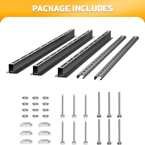 WALMANN Overhead Tote Storage Rails System, Garage Ceiling Bin Storage Rack
